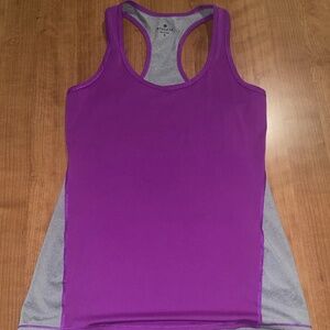 Athleta Women’s Purple Gray Racer Back Tank Top S Athletic Exercise Athleisure
